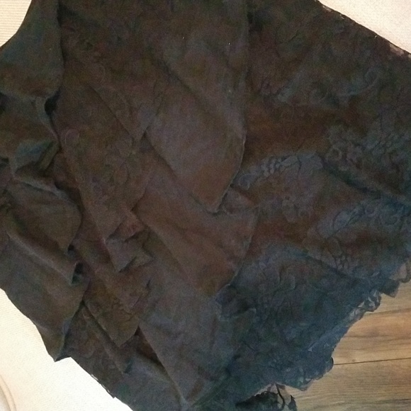 Black Ruffled Top - Picture 8 of 9